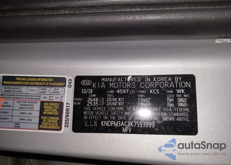 2019 Kia Sportage Lx из США, поврежденный, VIN KNDPM3AC8K7593999